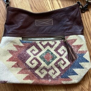 Myra Bag Brown and Multicolor Crossbody Bag